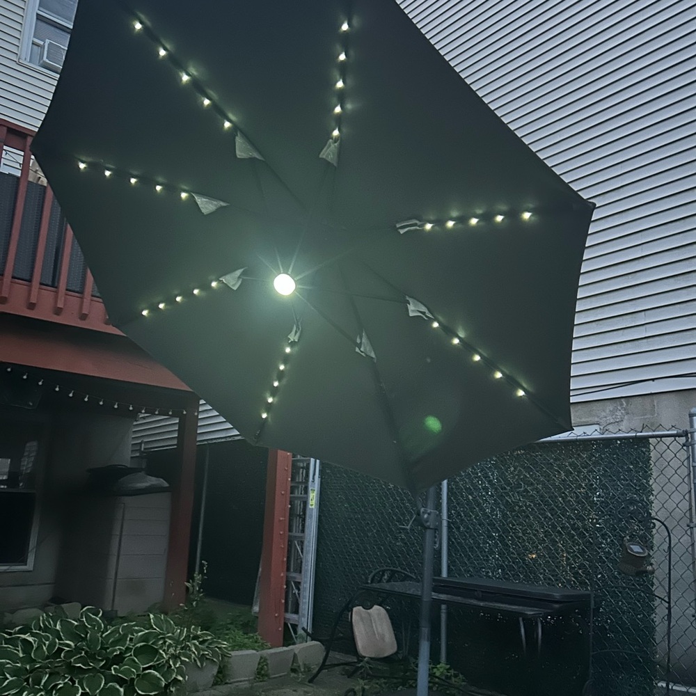LED Patio Umbrella with Lights